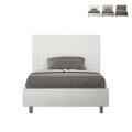 Lit double français 140x200 avec rangement design moderne Sunny F Promotion