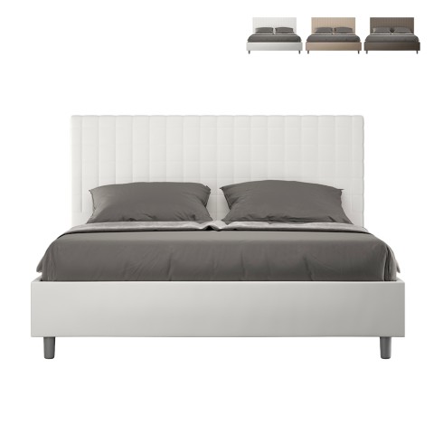 Lit double coffre 170x200 simili cuir moderne Sunny M3 Promotion