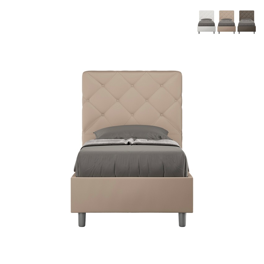 Lit simple avec sommier coffre 100x200 chambre Priya S2 Promotion Lit simple avec sommier coffre 100x200 chambre Priya S2 Promotion