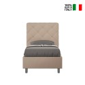 Lit simple avec sommier coffre 100x200 chambre Priya S2 Offre