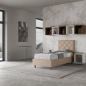 Lit simple avec sommier coffre 100x200 chambre Priya S2 Réductions