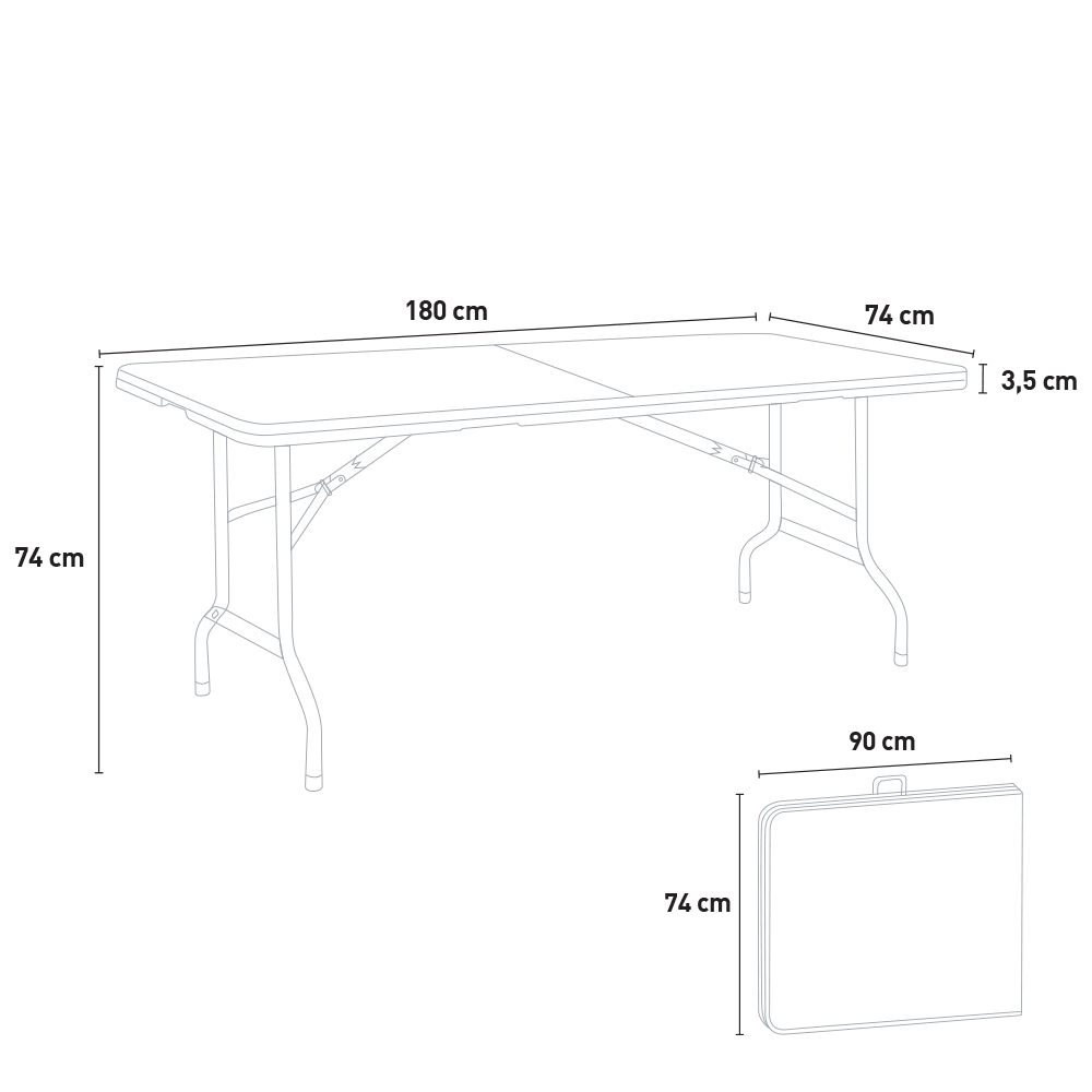 Titanium Quadra Compack 4 Brunner table pliante 120,5x70 camping