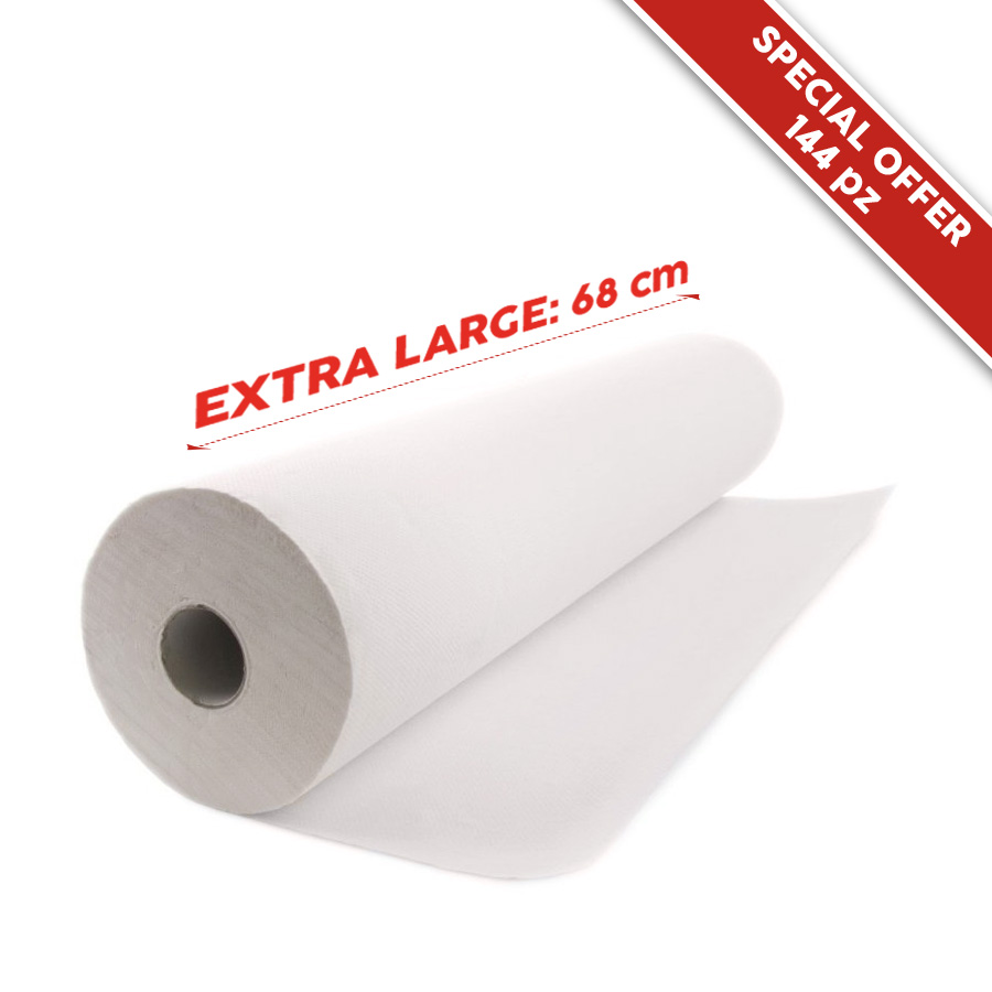 Stock Rouleaux de papier pour table de massage draps médicaux largeur 68 cm  offre 6 pcs